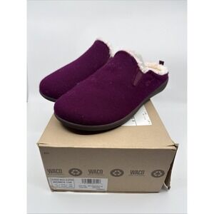 Waco Womens Purple Orchid Dundee Wool Slipper Size 12B Comfort Cozy NEW